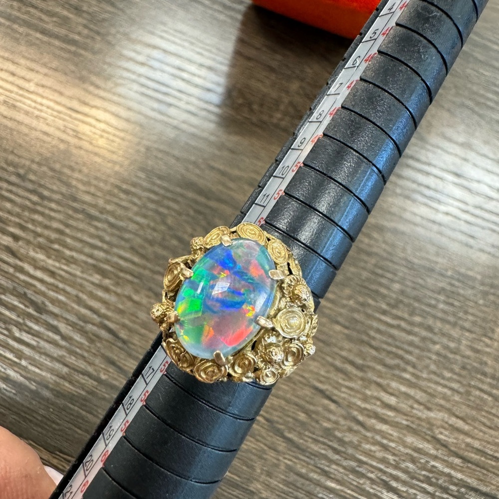 Gold Opal Ring - image 8